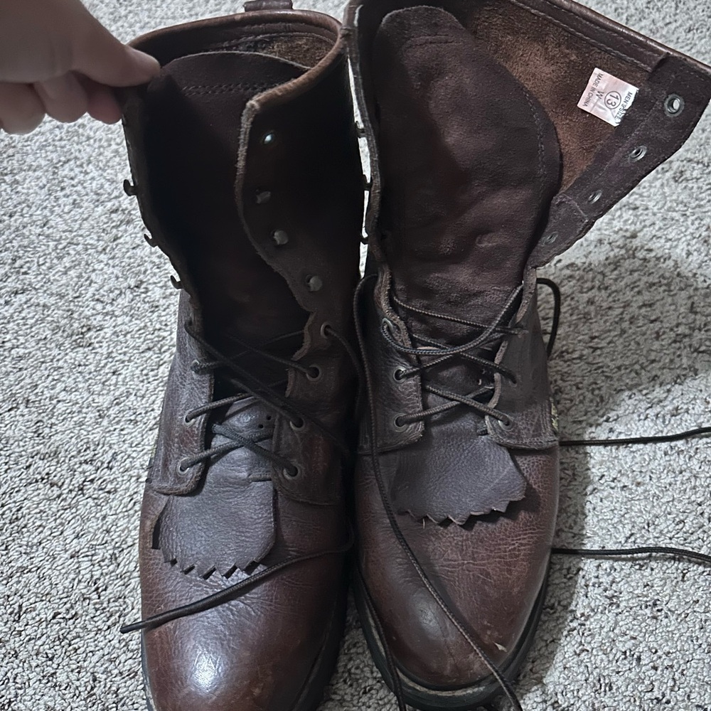 Men’s 13 lace up leather Boots Ad Tec